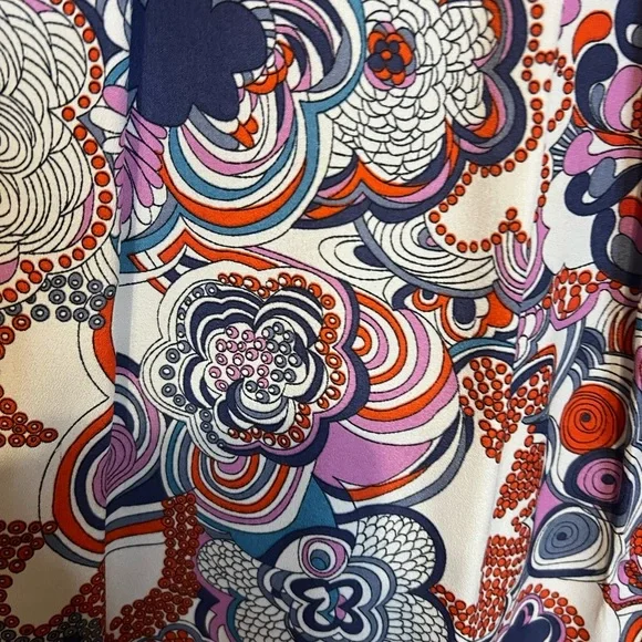 Liberty of London (Target) blue, red, white, lavender Floral Blouse. Size L - Picture 5 of 7